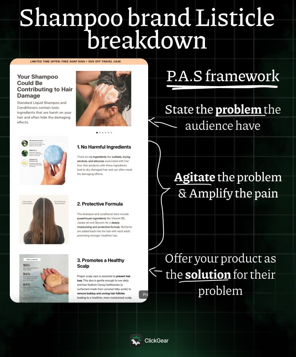 bruno_dl's tweet image. Writing copy without a structure = You’re leaving money on the table

P.A.S. is the cheat code:
▶️ Problem =&amp;gt; Call out the pain
▶️ Agitate =&amp;gt; Make them feel it
▶️ Solution =&amp;gt; Show how you fix it

It’s simple
It works