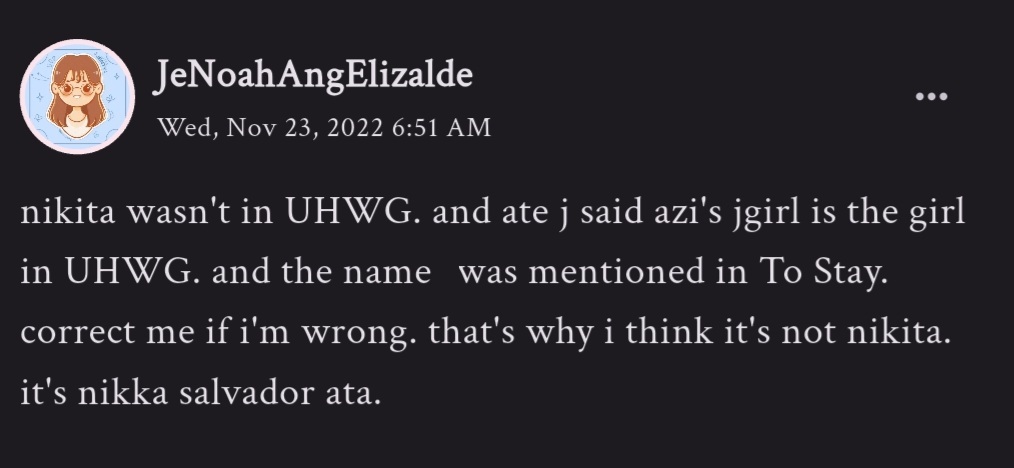 jentyhidalgo's tweet image. hinanap ko pa talaga comment ko sa TBWY last 2022😭