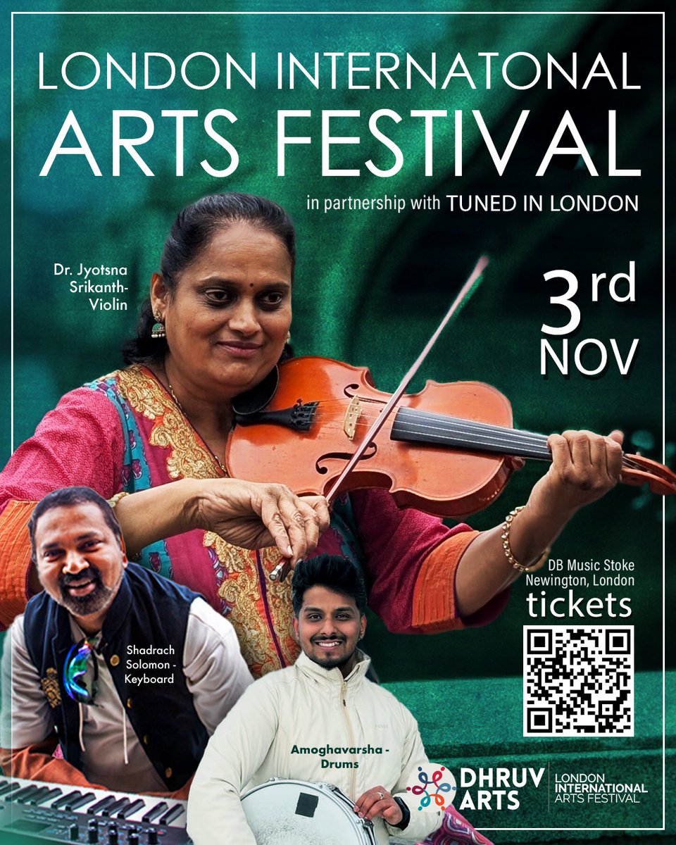 TunedInLDN's tweet photo. Our NEWSLETTER: This Mon 3 Nov: we launch the London International Arts Festival 2025 edition with @violinjyotsna's Bangalore Dreams at DB Music in Stoke Newington + Wed 12th Nov Flamenco Orígenes show is SOLD OUT but you can book to watch the livestream - https://t.co/dlY5SKnJQ4 https://t.co/gAeIgKGmwL