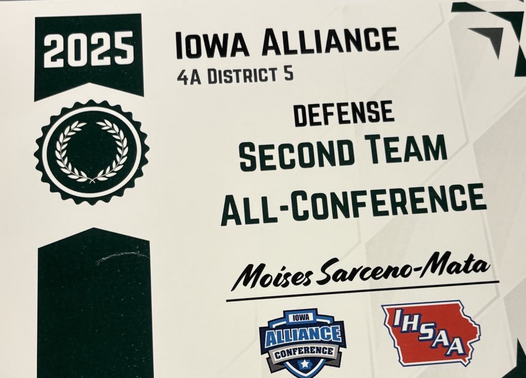 Voted defensive second team all conference district 5! 🔒💪