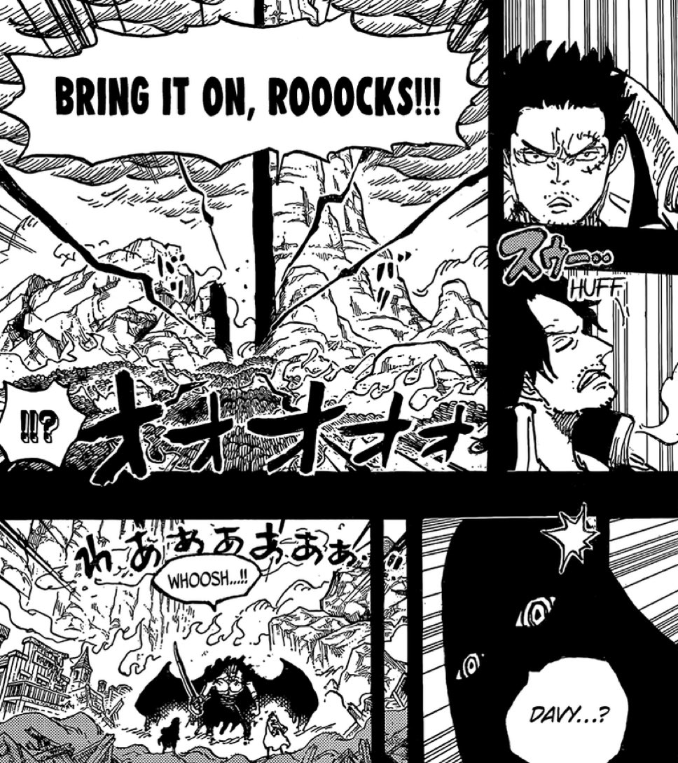 Drvoodooo's tweet image. So this haki blast was Roger and Garp flexing it getting ready to engage in battle ? #ONEPIECE1164