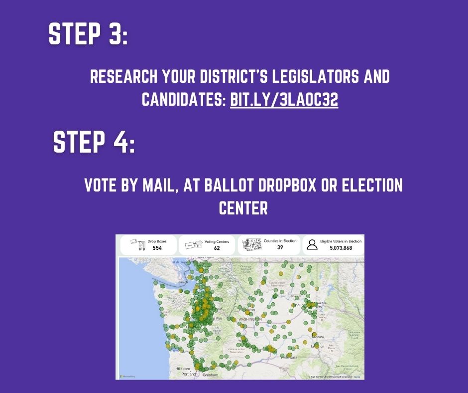 Hey Huskies—election season is here! Not sure who’s running in your district? Visit the Washington Voter Guide to learn about the candidates and make your plan to vote before November 4th.

bit.ly/WAcandidates20…

Not sure which district you are in? Find out below

#HuskiesVote