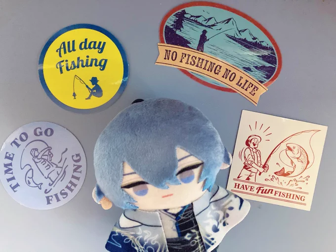 100均の🎣ステッカー かわいい 