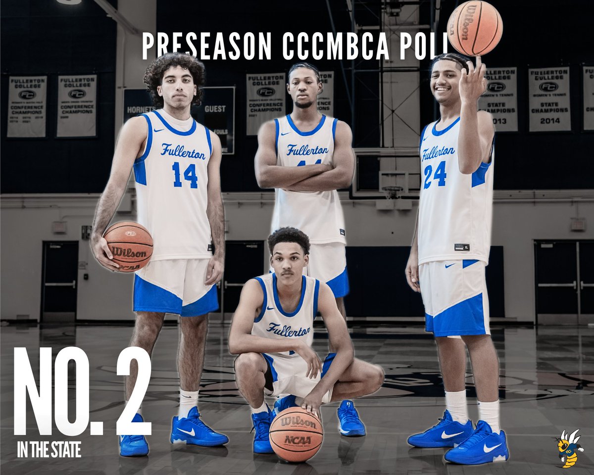 Your Hornets check-in as the No. 2 team in the state and No. 1 team in the South in the <a href="/CCCMBCA/">CCCMBCA</a> preseason poll! It's the 4th straight year we've began the season as the top team in the South.

The Hornets open the 2025-26 season Saturday, Nov. 1 at No. 3 College of the Sequoias.