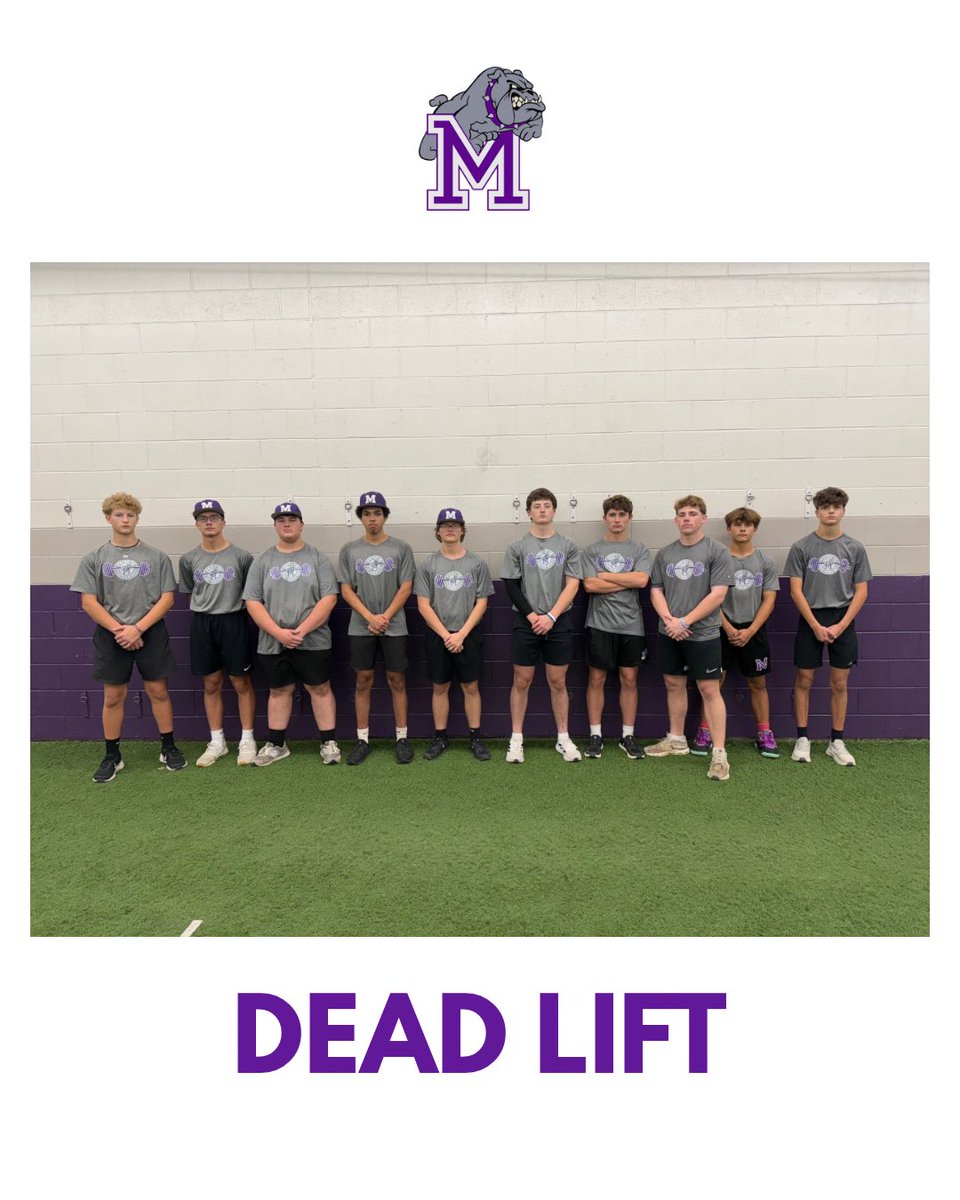 mhsdawgbaseball's tweet image. The Dawgs have been putting in WORK in the weight room — big improvements across the board in bench press, squat, and deadlift! #PrideInPerformance

Special shoutout to Colton “Travis” Mallard for leading the charge:
💪🏼Bench: 225
💪🏼 Squat: 410
💪🏼 Deadlift: 515
