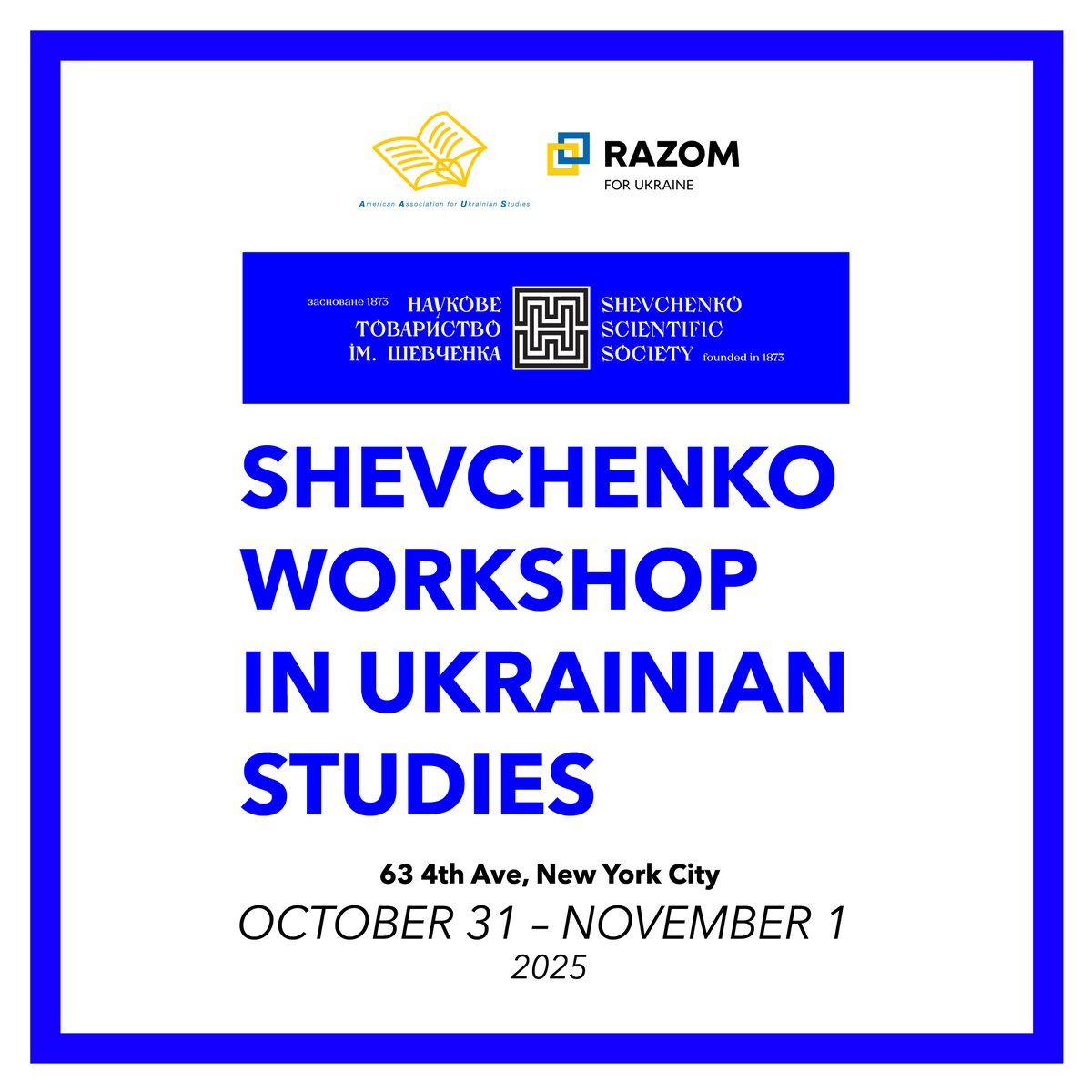 Shevchenko Scientific Society in the US in partnership with the <a href="/AAUS_says/">AAUS</a> and <a href="/razomforukraine/">Razom for Ukraine 🇺🇸🤝🇺🇦</a> invites you to an interdisciplinary workshop in Ukrainian Studies tomorrow at 6:00 PM!  

Registration - zeffy.com/en-US/ticketin…

Livestream - youtube.com/live/LHfYBlj1w…