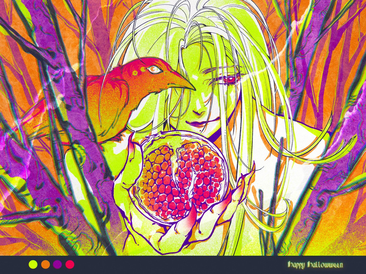 Happy Halloween 🎃

Quick Art-trade with my home-mate friends. Art challenge with 4 colors.