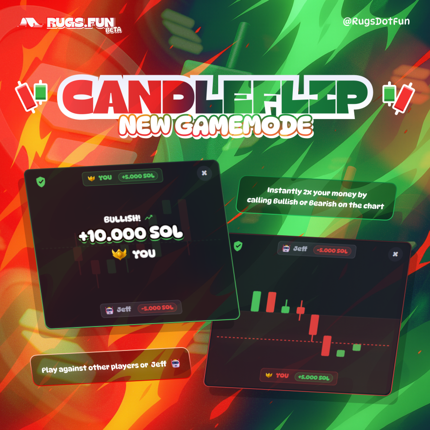 GhostisCOOKIN's tweet photo. @RugsDotFunX just dropped Candleflip — it’s 2x your SOL if you call right.
98% RTP and real XP grind 💀
No reason to play anywhere else.

- https://t.co/AzUnYRwgMt

@milliardi - @HomeLanderArc https://t.co/oj8tVGfQjp