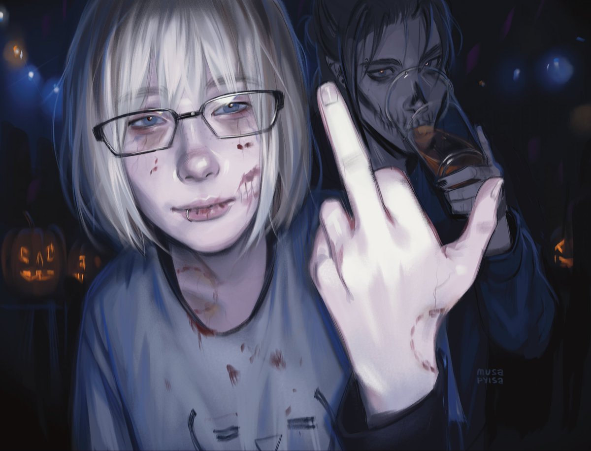 musapylsa's tweet image. trick ot treat ?🎃 #attackontitan #halloween