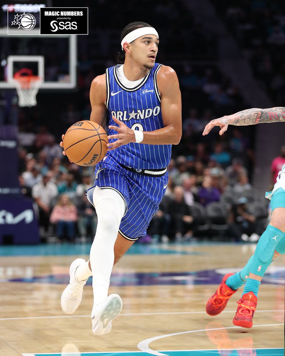 Anthony Black in the first half vs. CHA: 
16 PTS
6-9 FG
3 3PM
15 MIN