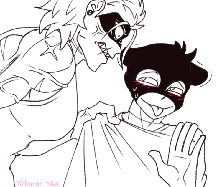 XhorrorX_ald's tweet photo. Wow! They seem to be getting along really well, don't they? (Zemargl, Fizzin and Ghostin ✨)

@HorrorX_Death : creadora de los este bello arte https://t.co/1yjcudnNAR