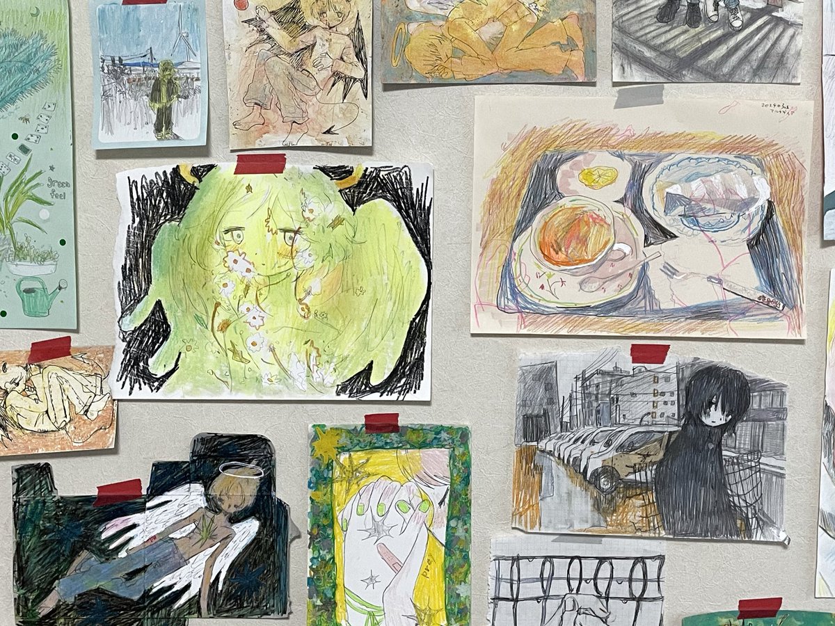 ☆展示のお知らせ☆

between galleryさんにて行われる色の気配展に参加します…！
46点くらいドローイングを展示・販売しますので、よかったら是非…！！
フリーペーパーやポストカードもあります！フラッと立ち寄ってみてください…♪

※11/6〜11/14
※11:00〜19:00まで
※水曜定休