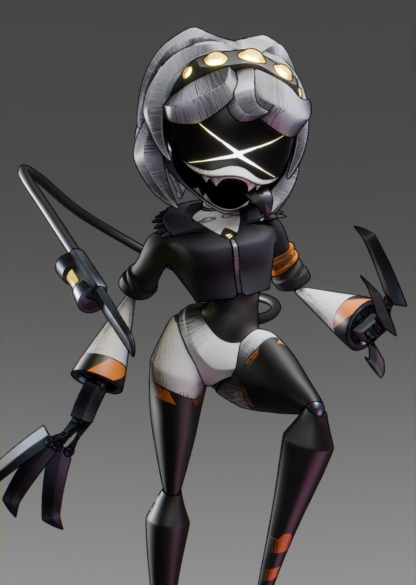 I did a bunch of tweaking with the materials and render settings and managed to get the results of EEVEE and Cycles to look kind of similar.

Can you guess wich one was rendered in Cycles and wich one in EEVEE?
#MurderDrones #Blender