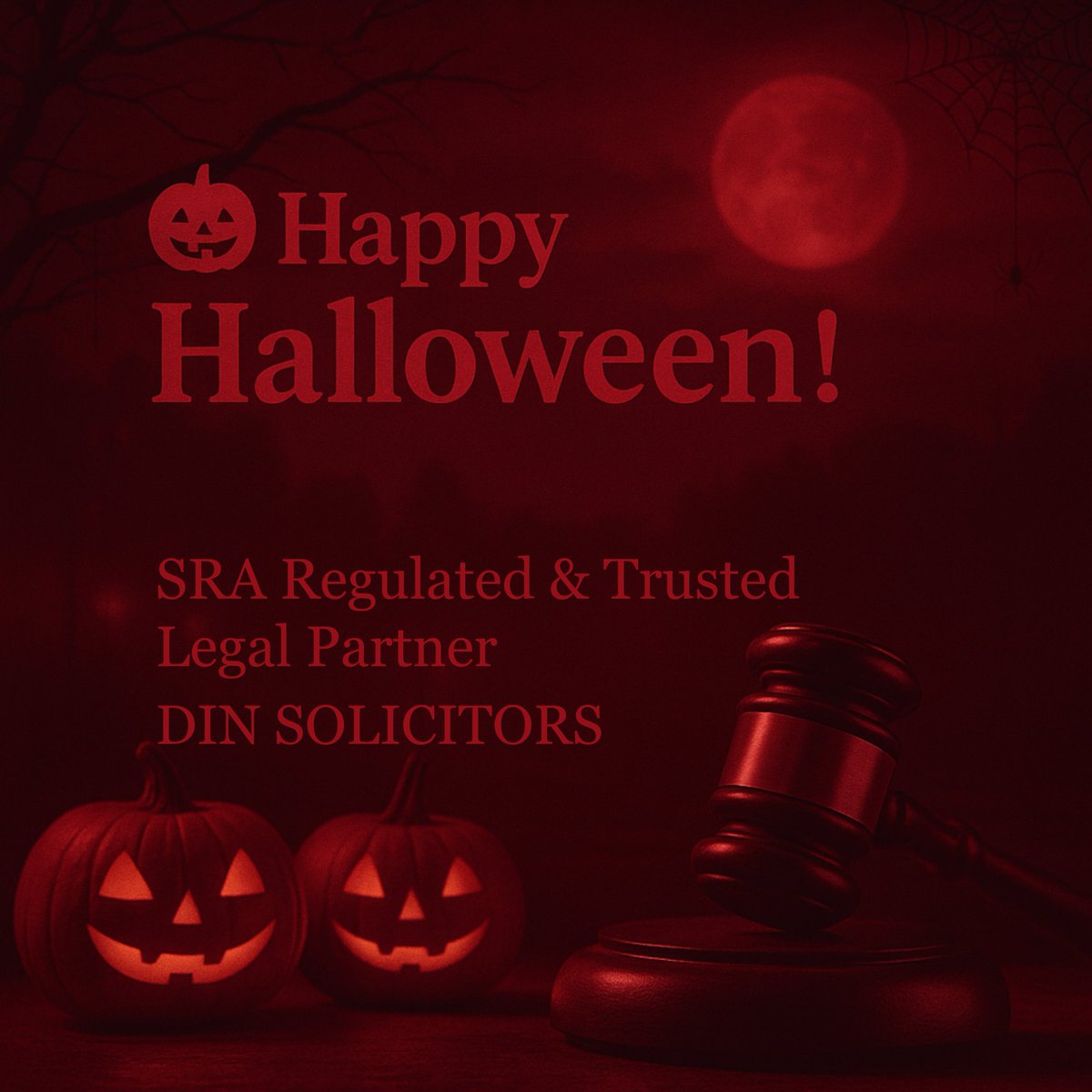 DinSolicitors's tweet photo. 🎃 Happy Halloween from Din Solicitors! 👻
SRA Regulated &amp; Your Trusted Legal Partner ⚖️
Professional. Reliable. Here when you need us.

🌐 https://t.co/zVz7muiGd9📷
#HappyHalloween #DinSolicitors #SRARegulated #UKLawFirm #LegalExperts https://t.co/ZC90ruUGgU