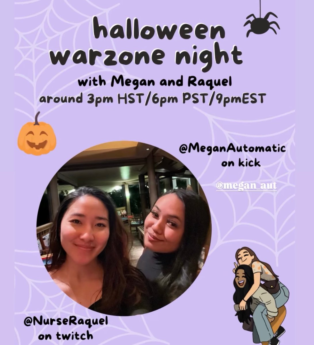STARTING SOON!!

I’m live now, but I’ll be putting a costume on for sub games and more fun with <a href="/NurseRaq/">Raquel</a> 👻