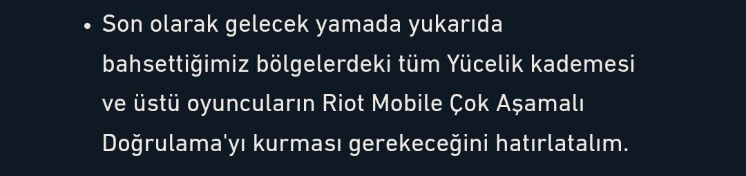 Neden 11.09 yamasında tüm rekabetçi elo hesaplara doğrulama getirmek yerine neden sadece yücelik ve üstüne doğrulama getiriliyor? 🤔 <a href="/riotgames/">Riot Games</a> <a href="/VALORANTtr/">VALORANT // TÜRKİYE</a>
