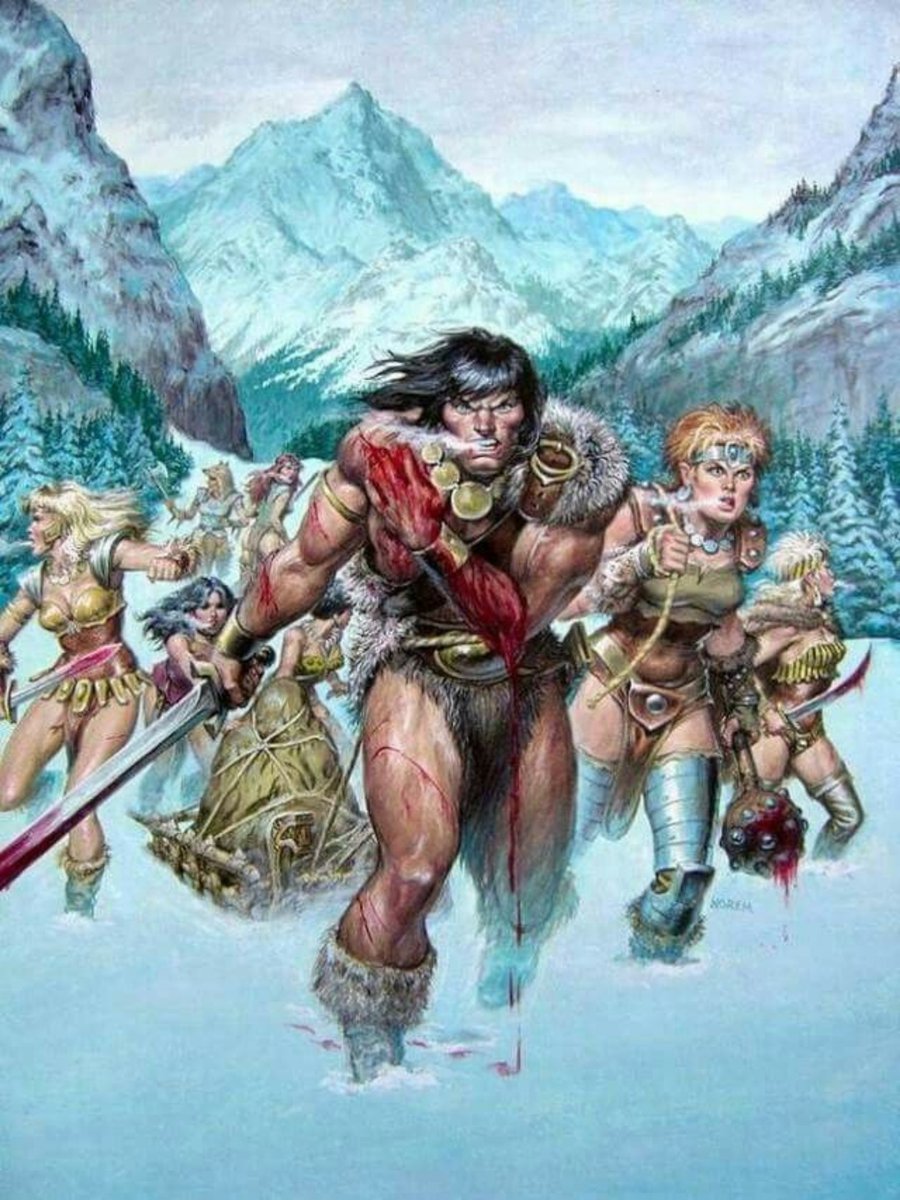 SSOC 'Fury of the Iron Damsels/What Dwells Below' cover by Earl Norem 1990
#CONAN #ComicArt