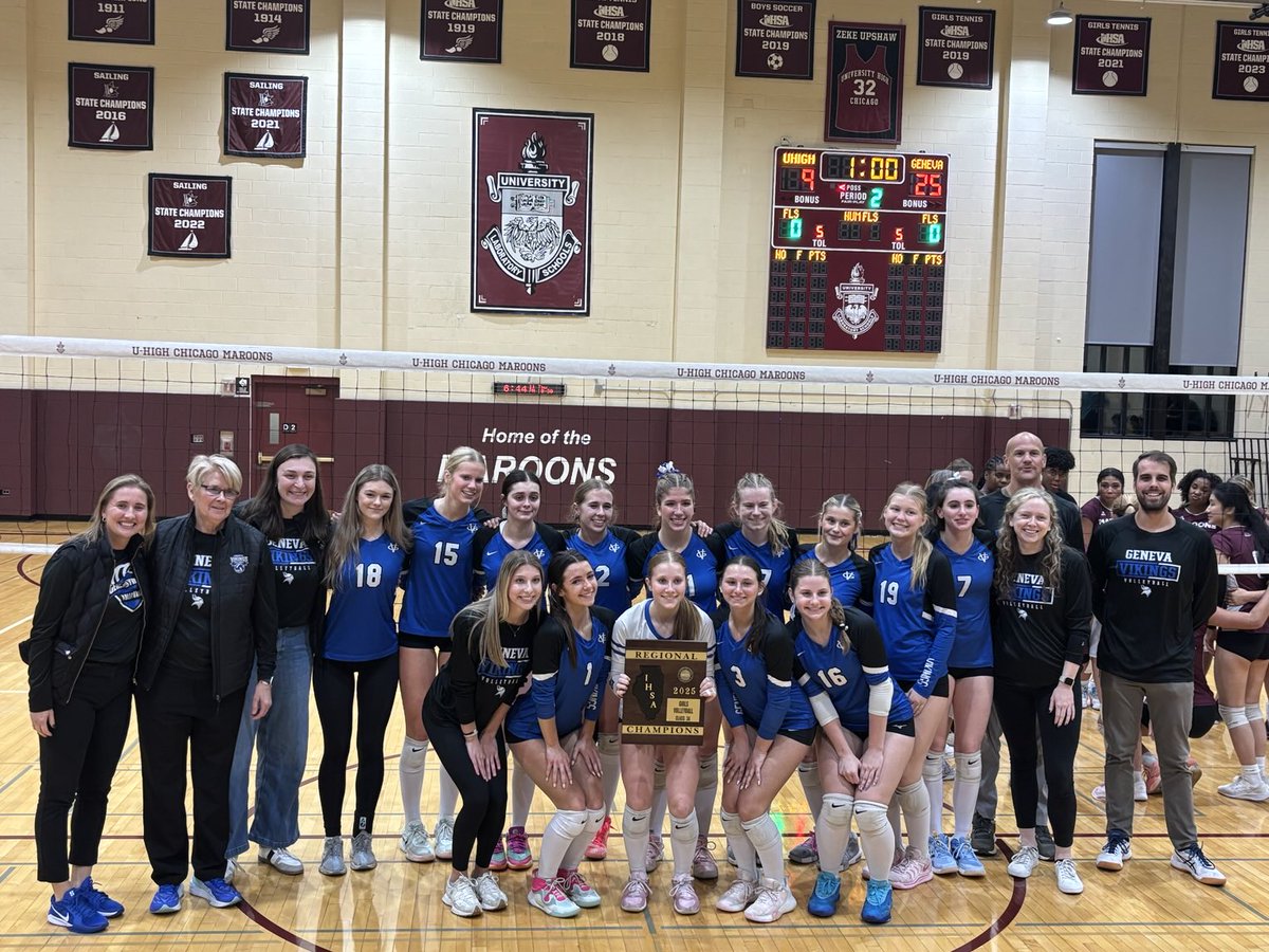 GHS Volleyball wins the Regional Championship tonight! On to Sectional semis next Tuesday. Way to go girls!! ⁦<a href="/GHS_ILathletics/">Geneva HS Athletics</a>⁩ ⁦<a href="/Geneva304/">Geneva CUSD 304</a>⁩ ⁦<a href="/GHS_Geneva/">Geneva High School</a>⁩ ⁦<a href="/GHSPTOInfo/">GHS PTO</a>⁩