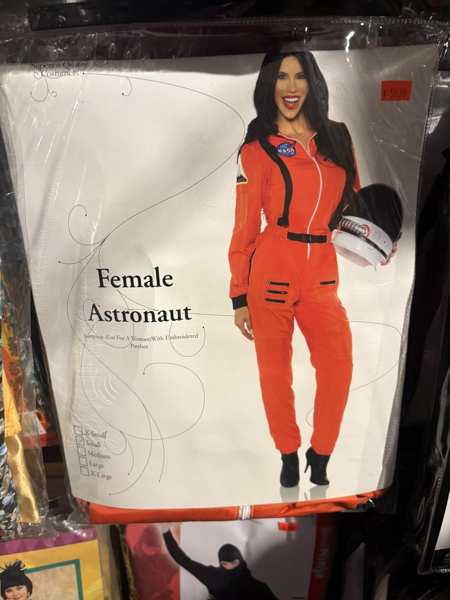 Think this costume is supposed to be Katy Perry in NASA uniform