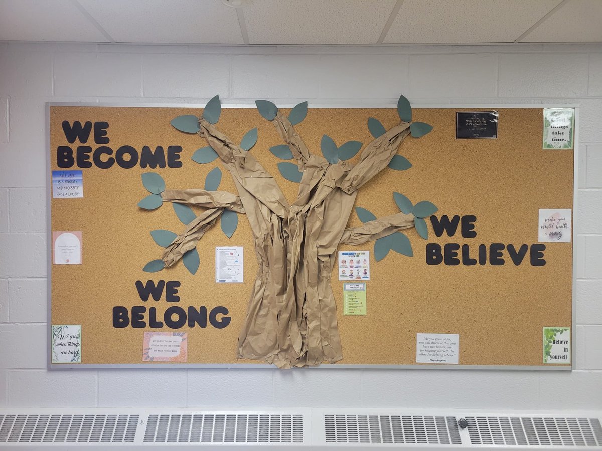 Our Wellness Board is up!  Thank you Wellness Committee!!