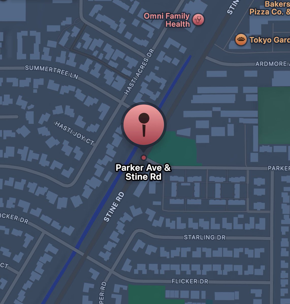 bakersfieldpd's tweet photo. We’re on scene at Parker Ave &amp; Stine Rd for a major injury collision.  

Roadways in the area will remain closed until further notice. Please use alternate routes. https://t.co/lntVFmMxvP