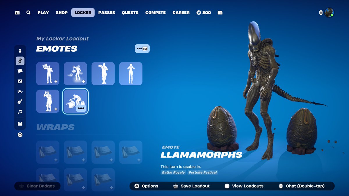 DanielC12805228's tweet photo. @FortniteStatus Will the new xenomorph skin get the built-in xeno menace emote that the first xenomorph skin has? https://t.co/rjqOyVqCxe