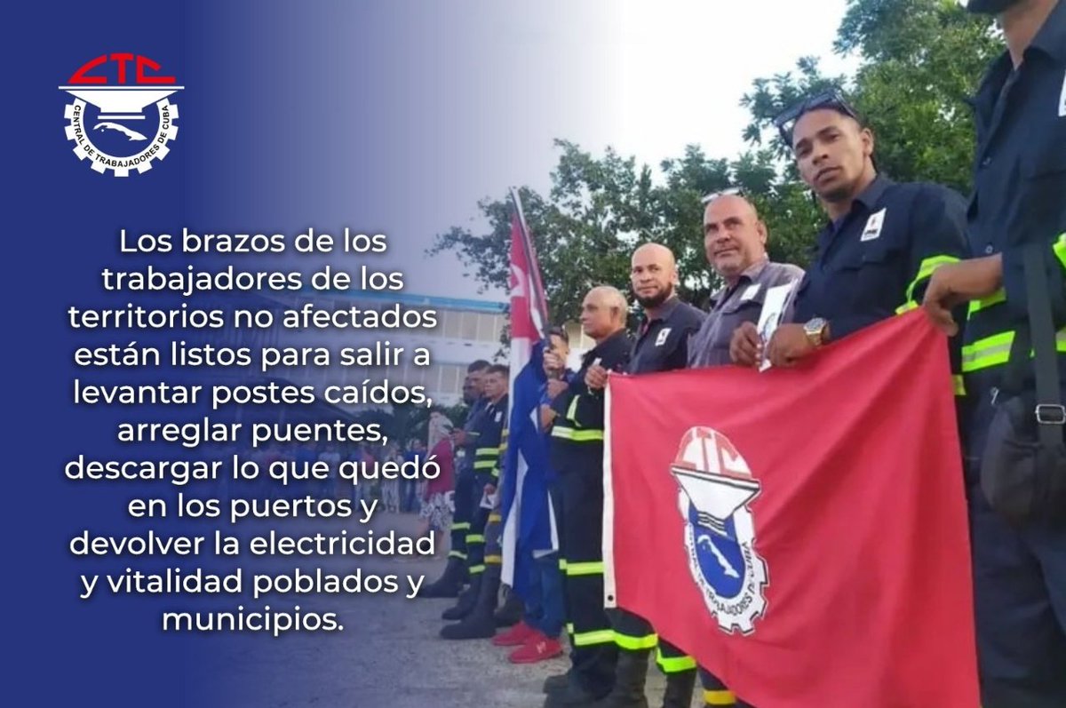 YunielCTCav's tweet image. Equipos de electricidad, bomberos y voluntarios trabajan sin descanso en Santiago de Cuba, Granma y Guantánamo para normalizar servicios esenciales dañados por #Melissa. La unidad hace la fuerza. #Cuba #OrienteCubano