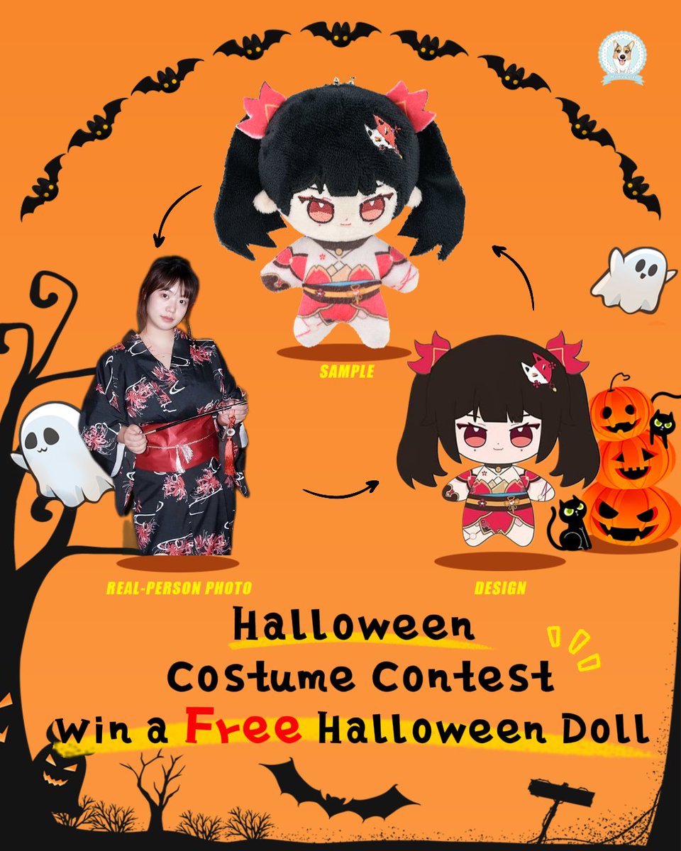 GaoPengToys's tweet image. 👻Halloween Costume Contest: Win a Free Halloween Doll!

📷Show off your Halloween costume this Halloween, whether it&apos;s a dark vampire or a cute pumpkin fairy! As long as you dare to share, you have a chance to turn your Halloween costume into a plush doll! 🎁Design, sampling,…