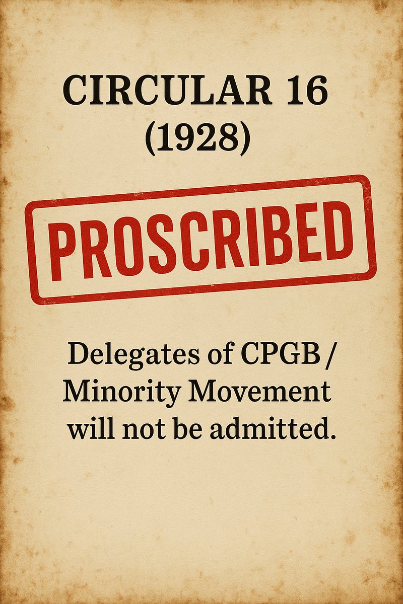 Class_C_Project's tweet image. Circular 16 — How Labour Tried to Purge the Working Class Communists.

In 1928 the Trades Union Congress issued Circular 16. A quiet little order with a big aim: kick those pesky communists out of the labour movement.

It told trades councils up and down the country not to seat…