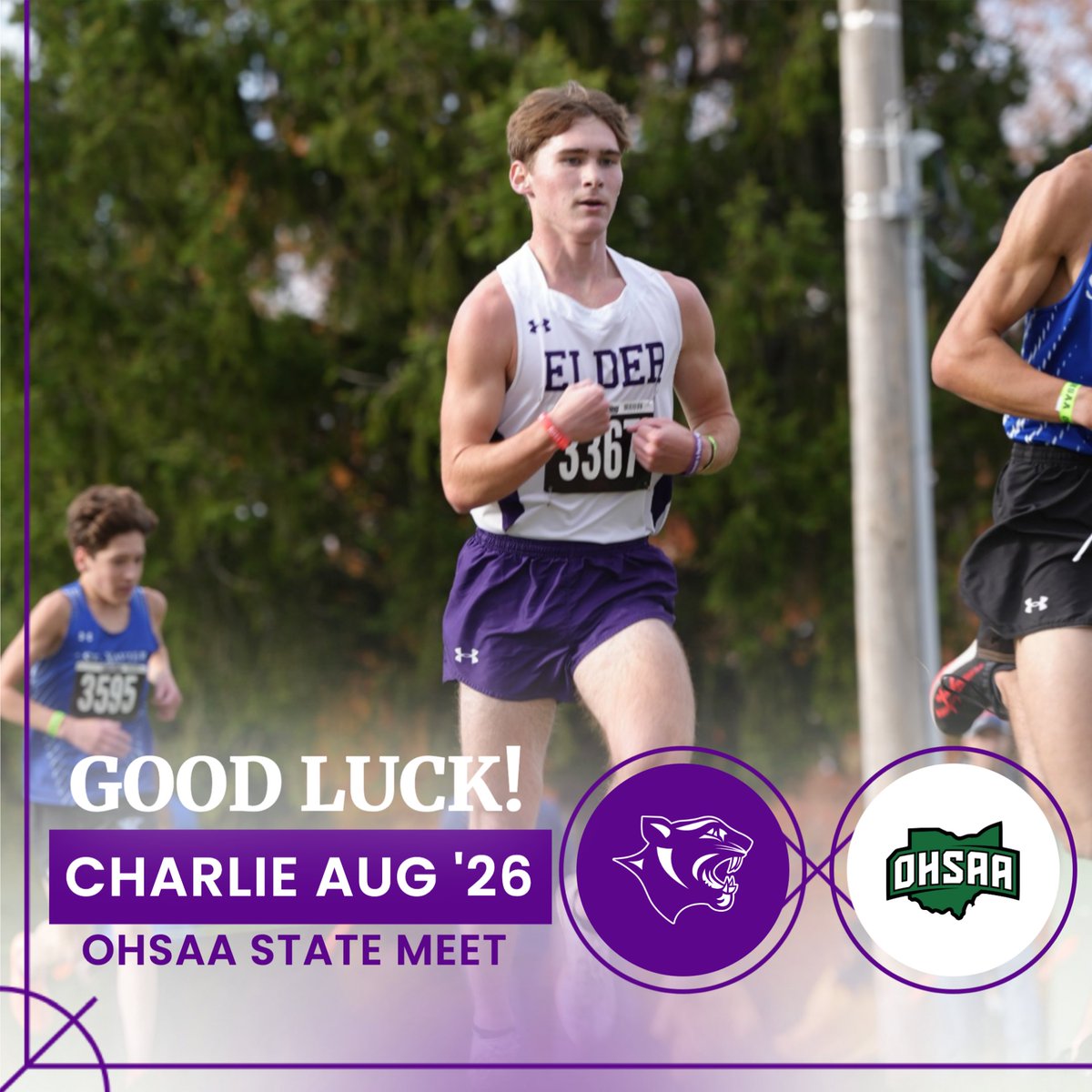 ehsports's tweet image. Best of luck to Charlie Aug, who is representing the Panthers today at the State Cross Country Meet! #Altiora