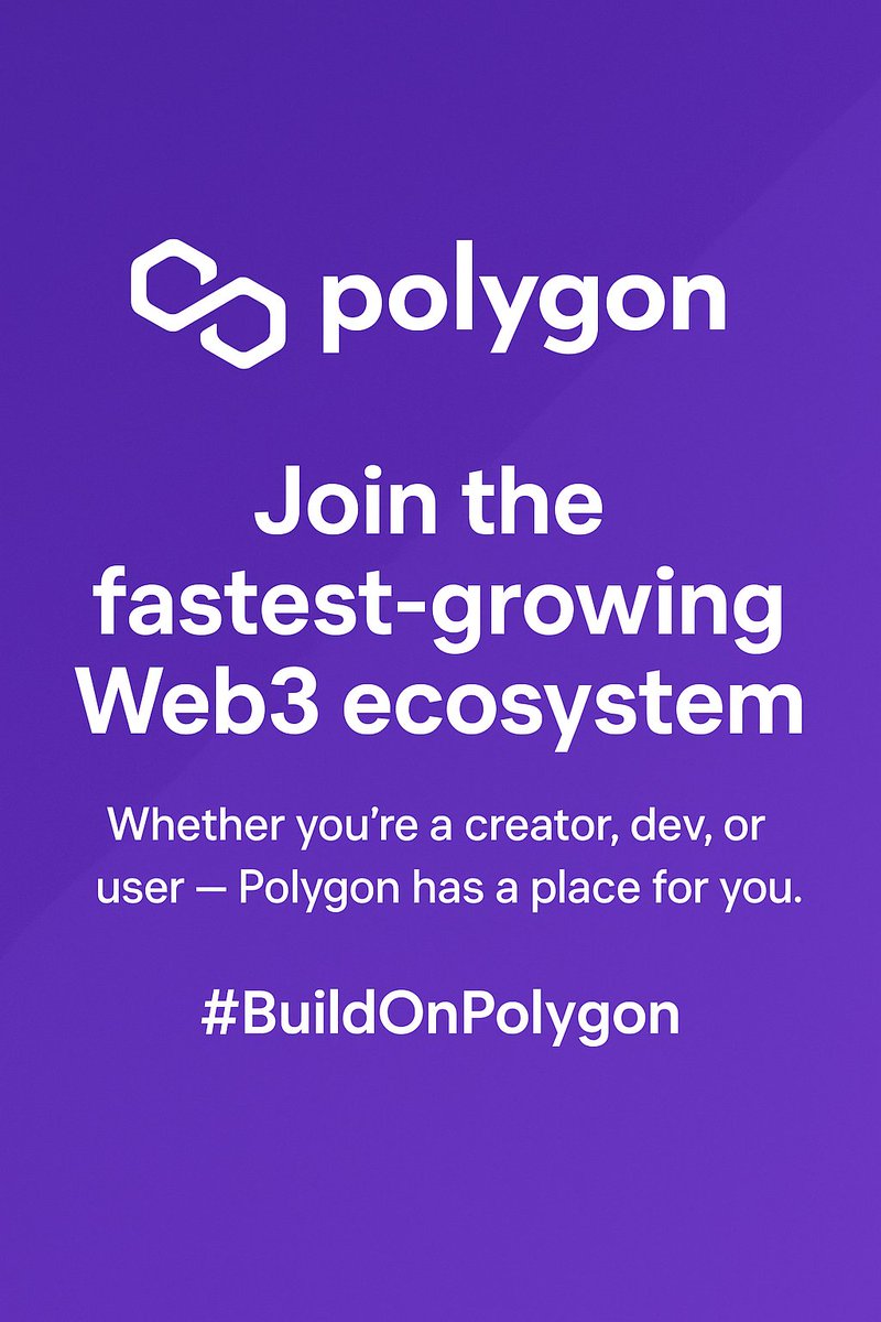 mollah_alamin7's tweet image. Join the fastest-growing Web3 ecosystem 🌐
Whether you’re a creator, dev, or user — Polygon has a place for you.
#BuildOnPolygon @0xPolygon #Polygon $POL 💜

Hashtags:
#Polygon #Web3 #Blockchai