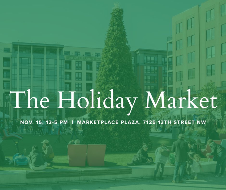 Join us for a festive afternoon at The Parks annual Holiday Market &amp; Celebration! ✨🎊🎄

Featuring a variety of local handmade goods and unique finds for your entire shopping list.

RSVP at theparksdc.com/events 🎁

🗓 Saturday, November 15 | 12–5 PM
📍 The Marketplace Plaza