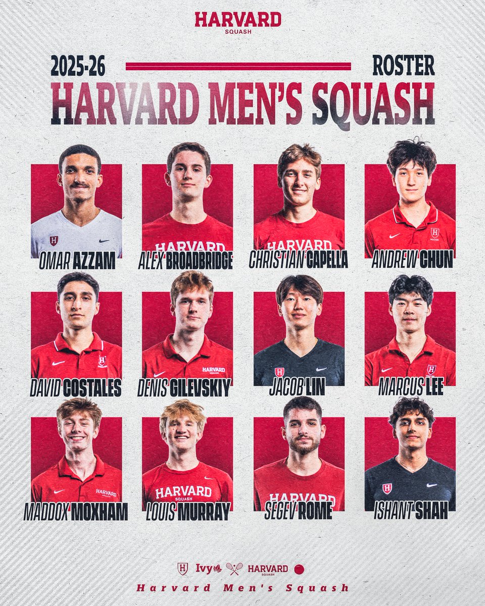 𝘼 𝙉𝙚𝙬 𝙎𝙚𝙖𝙨𝙤𝙣 𝙄𝙨 𝙃𝙚𝙧𝙚...

Meet your 2025-26 Harvard Men’s Squash Team! 💥

#GoCrimson x #OneCrimson