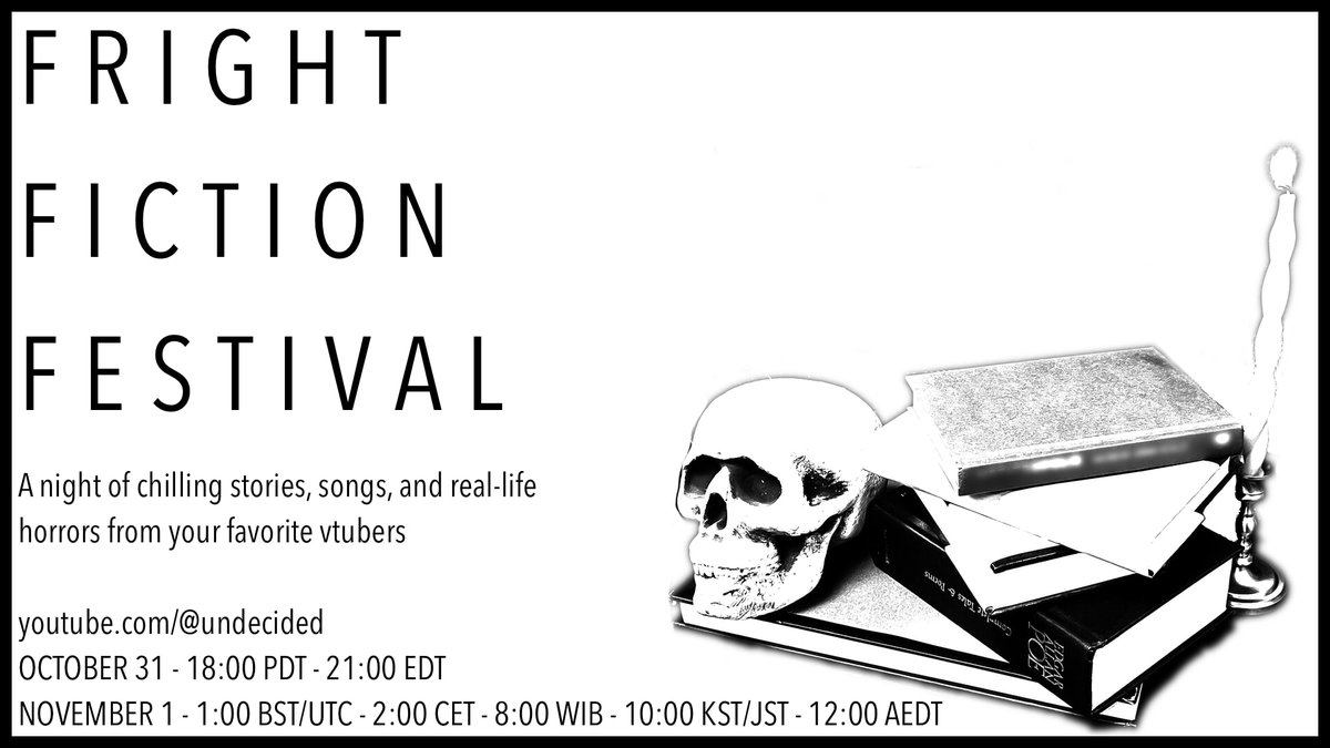 The path not taken… an early concept (and title) for the Fright Night Festival announcement tweet graphic, based on a photo I took of some spoopy props, that we ultimately didn't go with. I found a way to reuse those props though… See you this time tomorrow for the big show!