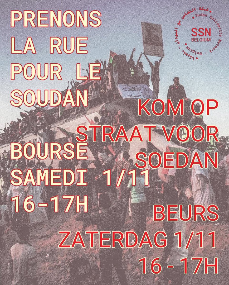 NasAlSudann's tweet photo. SUDAN PROTEST: BRUSSELS, BELGIUM ‼️01.11.25 ‼️

#KeepEyesOnSudan #Sudan #SudanProtest #Sudan_War_Updates #Sudani #DarfurGenocide #sudanese #darfur #elfasher https://t.co/kK0LMnXRFg