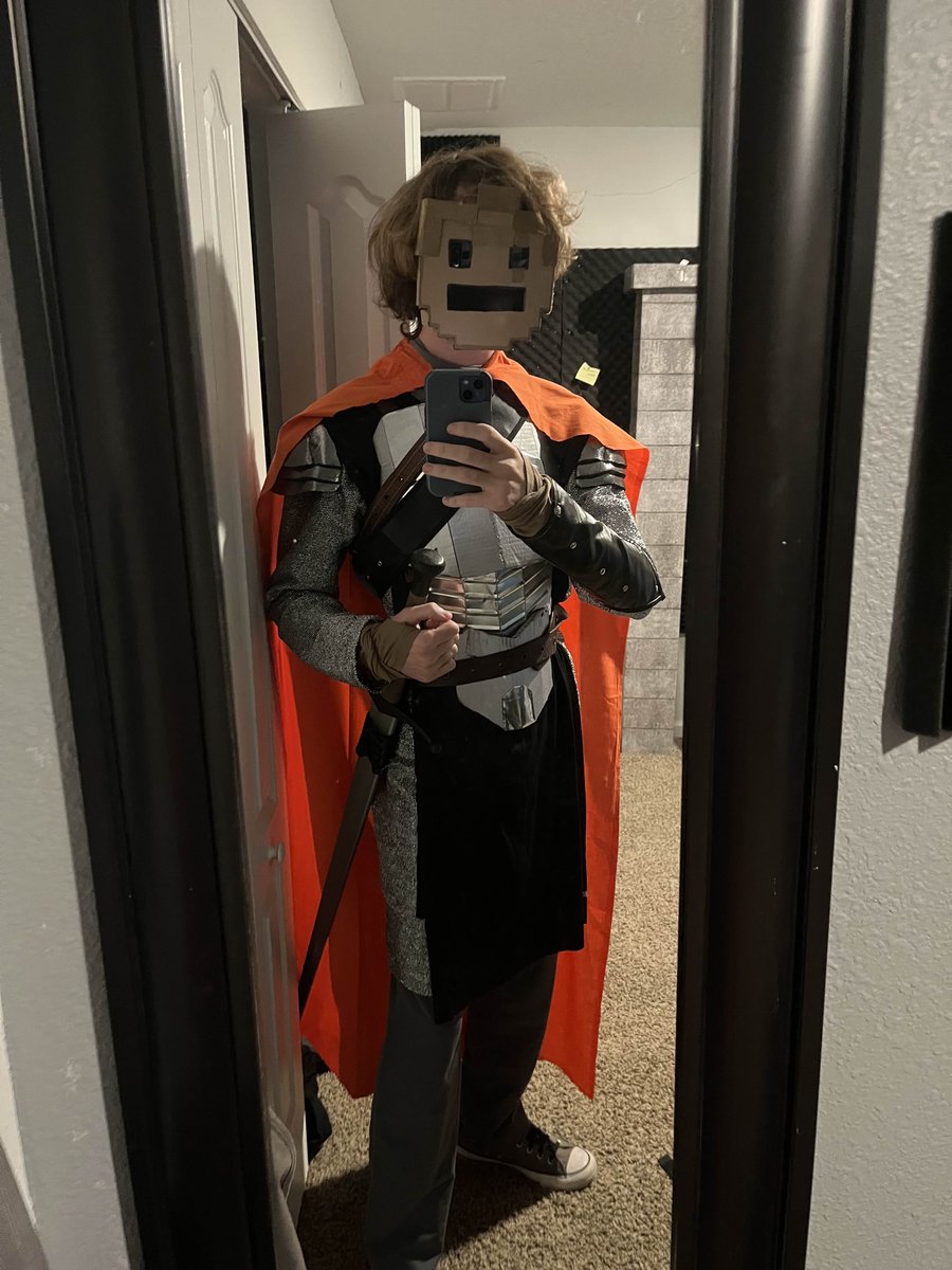 my mc skin vs my halloween costume. Minecraft cosplays are underrated