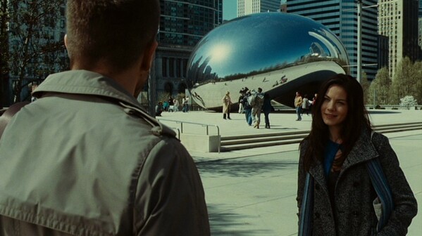 RichardERoeper's tweet image. The first time we see a main character in an upcoming limited series, she's on the phone while walking past The Bean. For nearly 20 years, this has been a go-to "We're in Chicago!" shot. And why not --she's a beauty. #TheBreakup #TheVow #SourceCode #TransformersDarkOfTheMoon