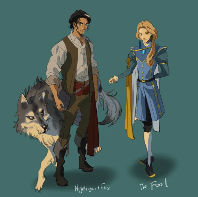 i started reading the realm of the elderlings series earlier this year and recently finished the tawny man trilogy! here's how i imagined some of the charas o/ robin hobb's writing is incredible
