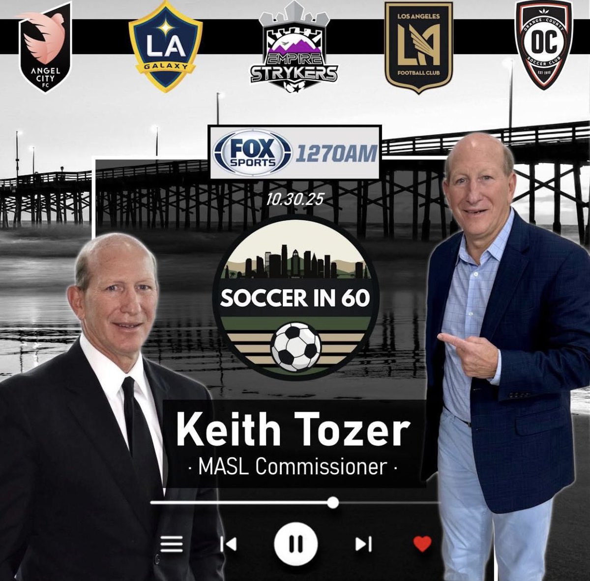 FOX Sports 1270AM (6 p.m. PST Thursday) + pod players + Empire Strykers YouTube (live tab) ➡️ youtube.com/live/qnSFarGpC…