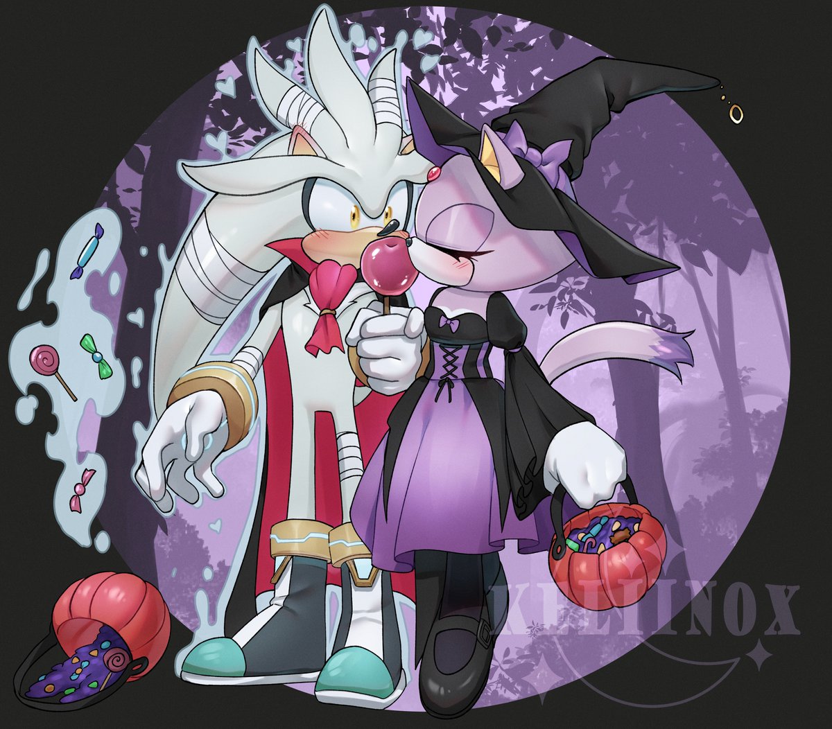 Keliinox's tweet photo. Silvaze Halloween 2025🤍💜
#silvaze #silverthehedgehog #blazethecat #blazilver https://t.co/7sA2Pem1Tu