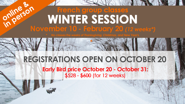 af_phx's tweet photo. 🇫🇷 Winter French classes are open!
Join our fun, small-group sessions &amp; save with Early Bird pricing, limited time only!
📘 Classes: https://t.co/gV5ZnixEwT

#LearnFrench #PhoenixEvents #AllianceFrançaise https://t.co/wXTxuoq9v8