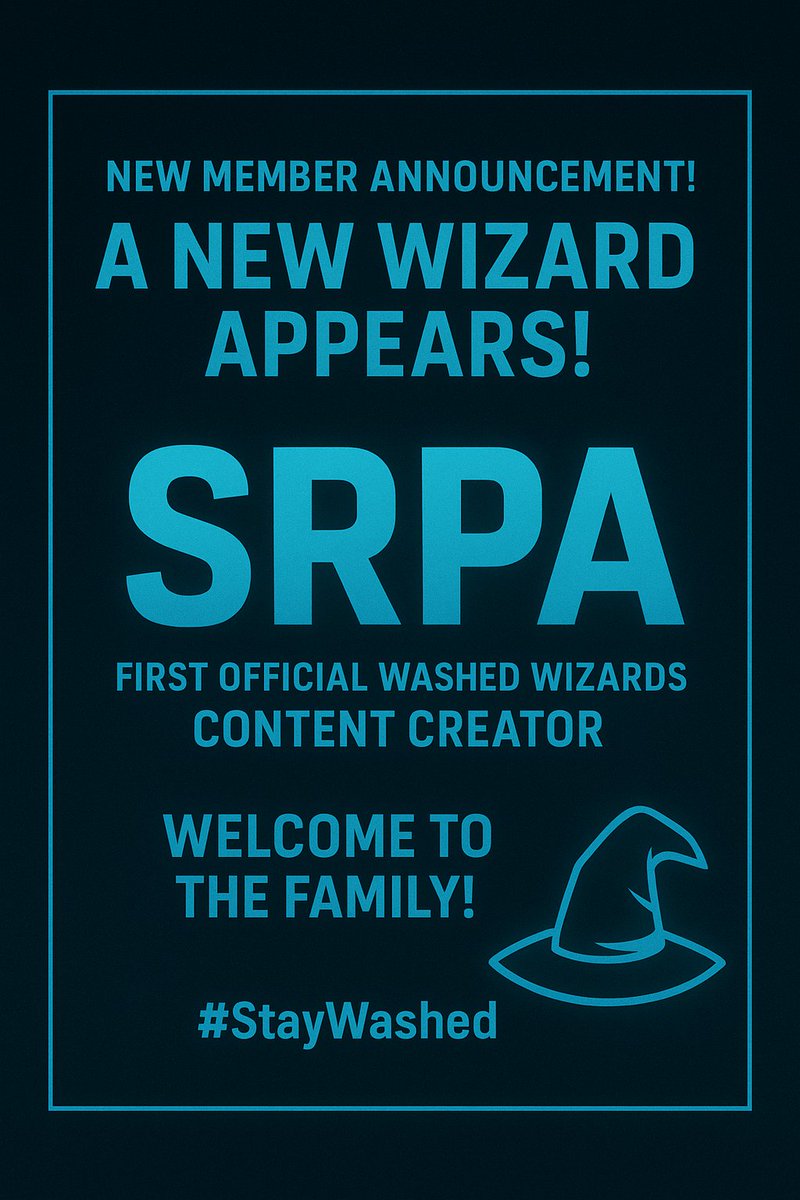 WashedWizardsEU's tweet image. We’re excited to welcome @SRPASan as the first official Content Creator for Washed Wizards! 💧

A new era begins as we expand our creative team and build the future of our brand.

Welcome to the family — let's make magic. 🧙‍♂️✨

#StayWashed 💧