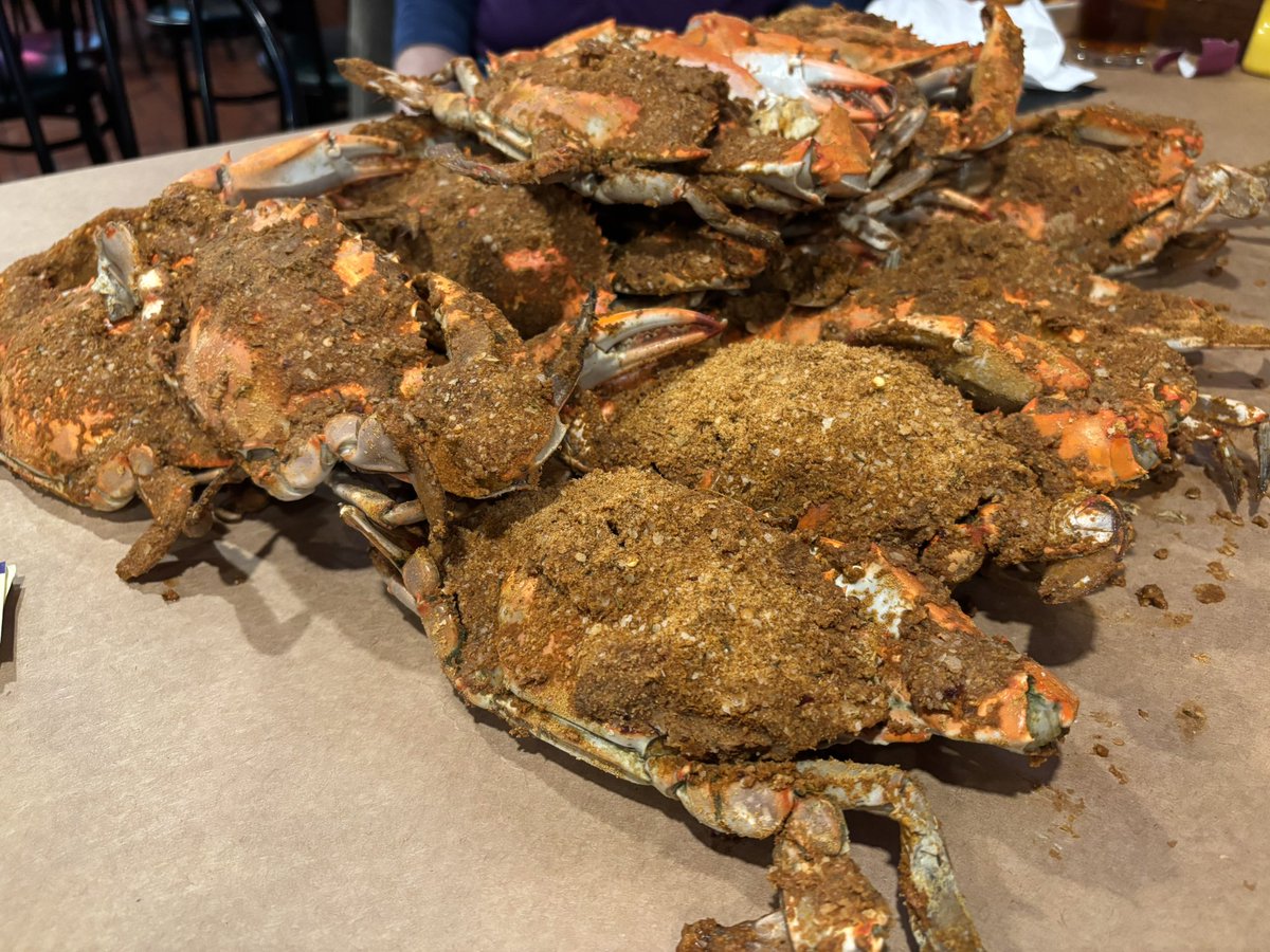 Dinner is served at Costas Inn. Cracking crabs in missing man formation. Miss you, <a href="/cheistsports/">Craig Heist</a>.