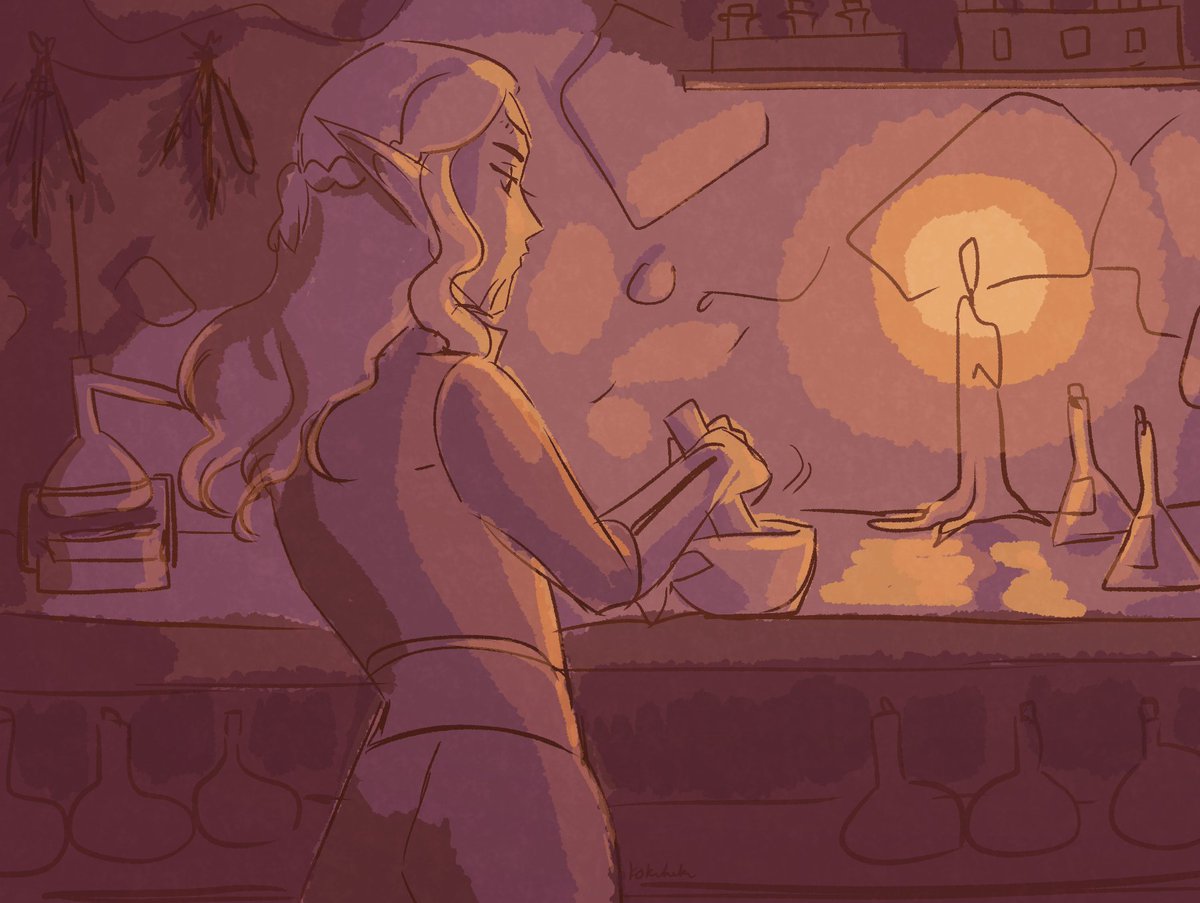 p243568's tweet photo. day 4 - a comforting moment
i think she grounds herself in her work. sort of like a ritual

#rookweek #rookweek2025 https://t.co/jYLr6lvY6M