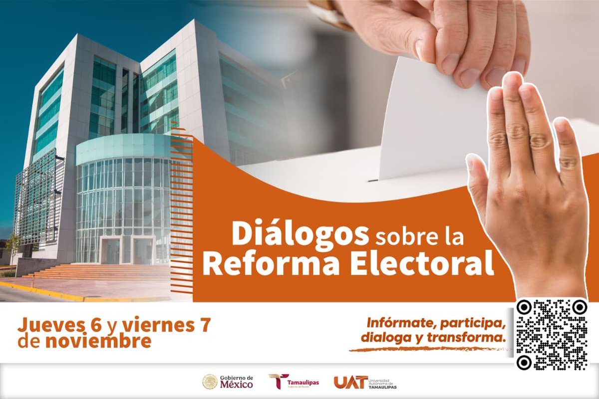 Con el propósito de fomentar la participación ciudadana y fortalecer la vida democrática del país, el Gobierno del Estado de Tamaulipas y nuestra universidad desarrollamos, en diversas sedes en el estado, los Diálogos de Consulta para la Reforma Electoral 2025.