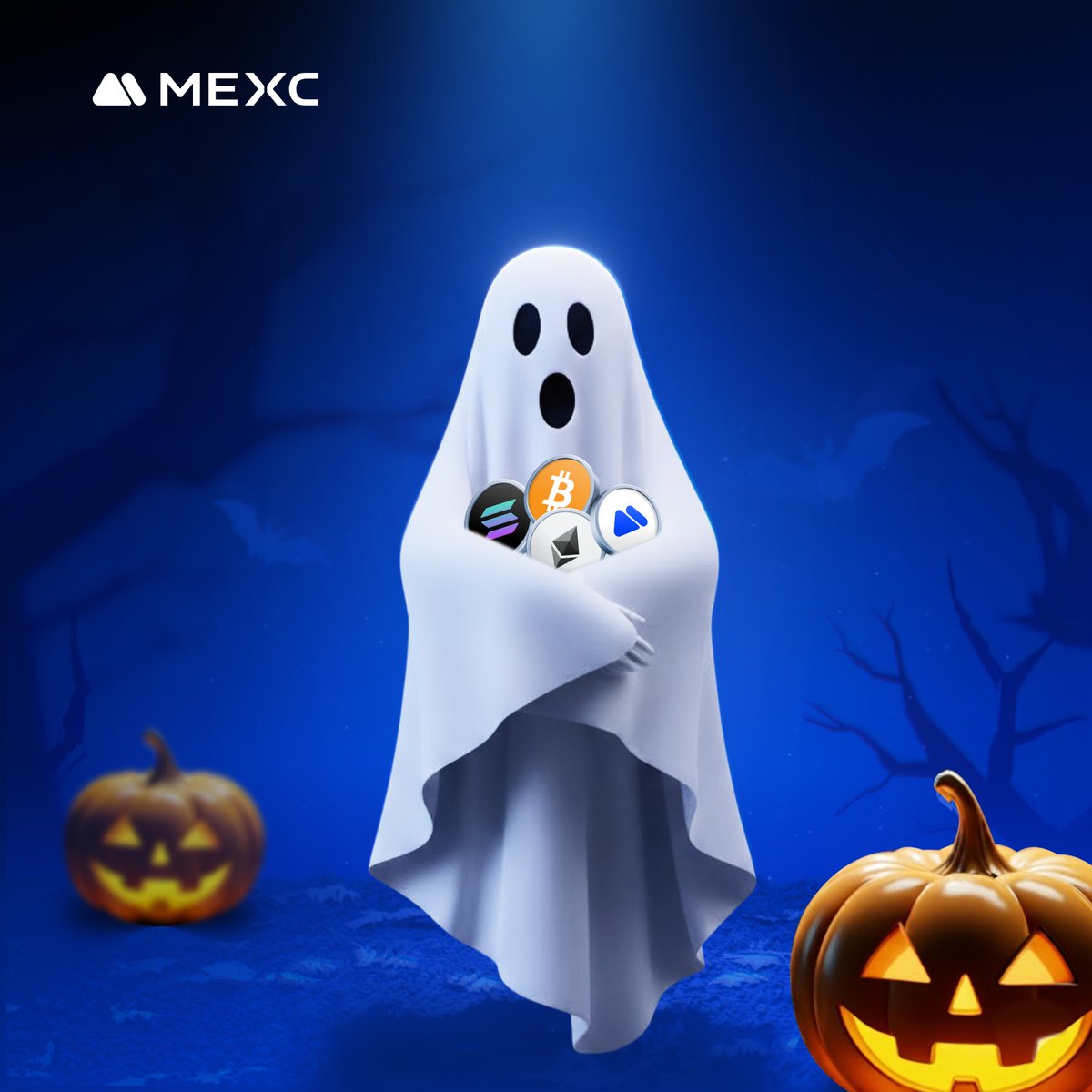 MEXC_Official's tweet image. GM 👻 Not all ghosts haunt, some just drop by to remind us of the tokens worth HODLing.