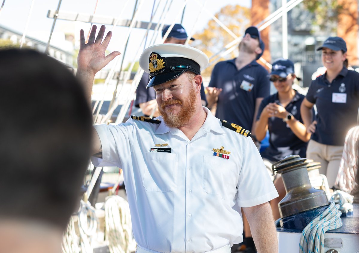 MEET THE YOUNG ENDEAVOUR STAFF CREW ('THE STAFFIES') 🙌

👋Meet our Captain - Andrew Leupen, or 'Captain Leups' to the crew. 

➡️youngendeavour.gov.au/the-voyage/the…

#youngendeavour #livingthedream #YourADF #Navy #sailtraining #tallship #staffcrew #staffies #crew #yachtlife #ondeck #sailing