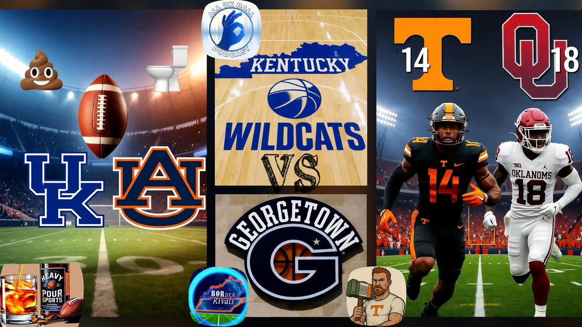 1030est/730pst. Heavy Pour Sports #CFB week 10 preview - Tennessee Black Mode vs Oklahoma &amp; the Kentucky vs Auburn turd bowl 💩 🚽.
+ recap Kentucky Basketball exhibition game against Georgetown. #GBO #Vols #BBN #GoCats <a href="/Irish_Hammer_71/">The Irish Hammer</a> <a href="/t_step30/">TStep 🍊</a> <a href="/KYSass_/">Sass ✌🏻</a> <a href="/allUKball/">Big Blue Rando_HPS</a>
