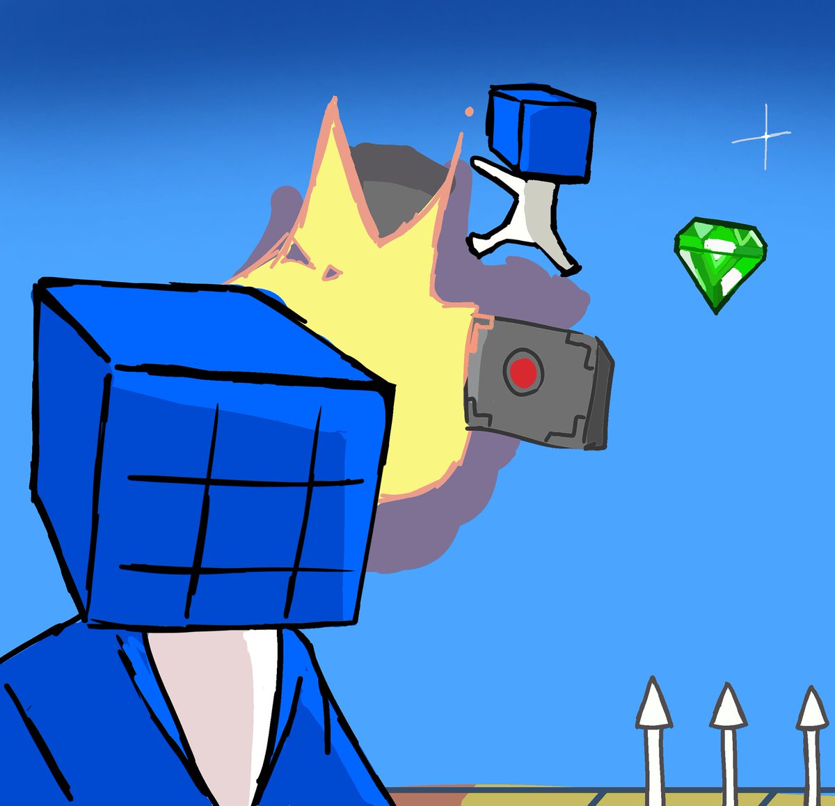 nemvevotwt's tweet image. day 20 - he reminds me of battleblock theater [😈]
#nemvevofanart