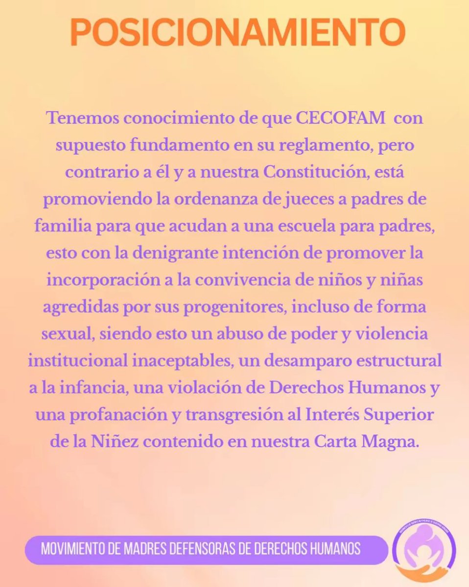 MMDDHHMx's tweet photo. Dgo || CECOFAM #agresor en alianza con juzgados familiares inicia un proceso que profana el #InteresSuperiordelaNiñez  ¡ Exigimos un #alto a este #abuso de #poder y revictimización !
Magistrado Presiente exigimos su intervención inmediata @PJDGO https://t.co/D3woEML6kn